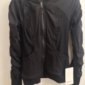 Lululemon Athletica Black Fitted Hooded Sweatshirt